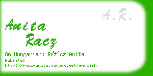 anita racz business card